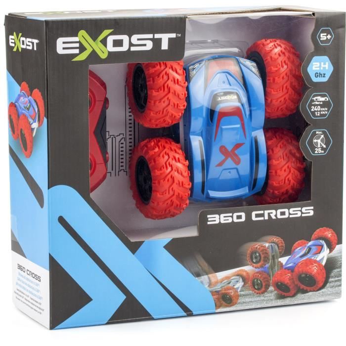 EXOST - 360 CROSS Rouge - Voiture Télécommandée tout terrain - Fonction 360° Conduite sur 2 faces