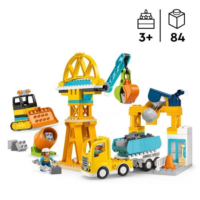 Image secondaire de LEGO DUPLO Ma Ville 10476 - Le Chantier et ses Véhicules 3-en-1