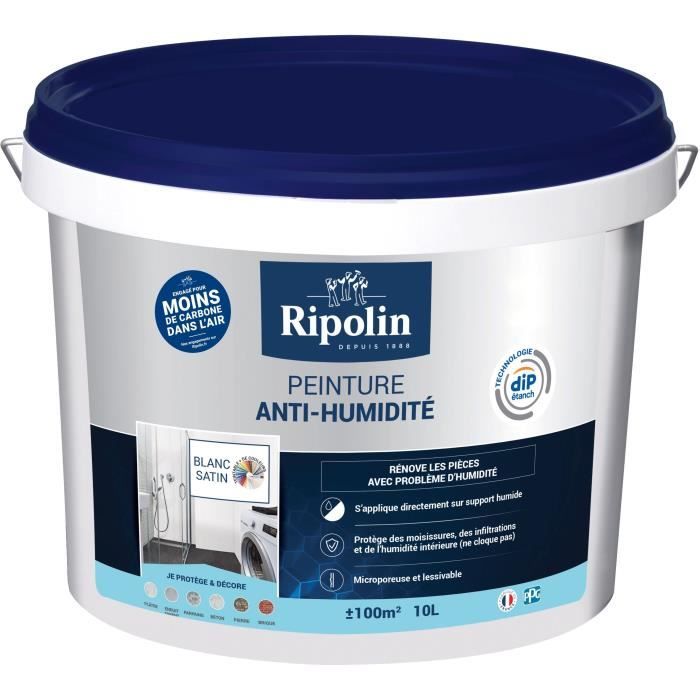 Vernice antiumidità - RIPOLIN - 424185 - Bianco - Satinato - 10 L
