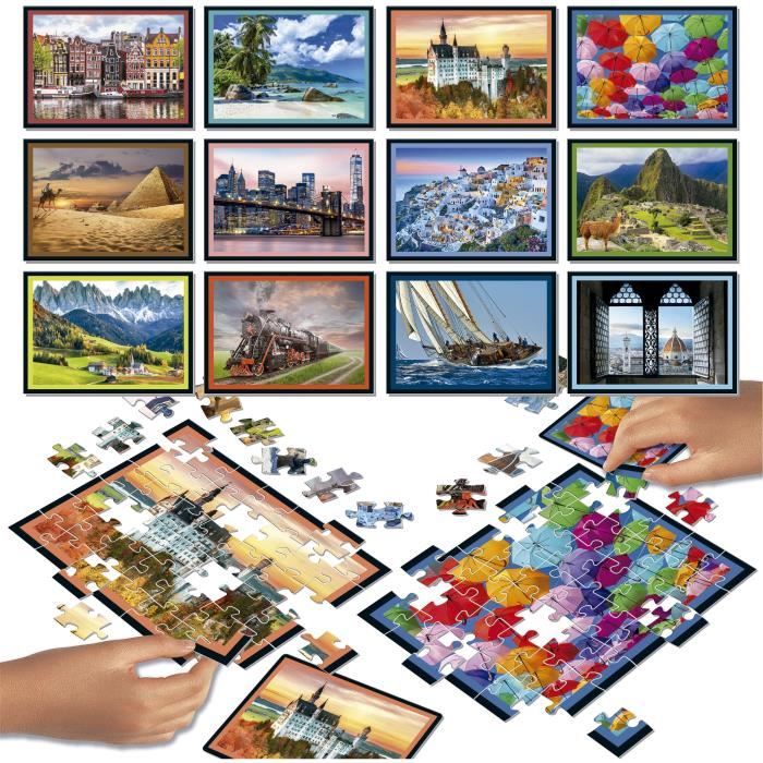 Image secondaire de Puzzle - EDUCA - Battle Travel - 12 puzzles - 42 pieces - Theme Voyage et cartes