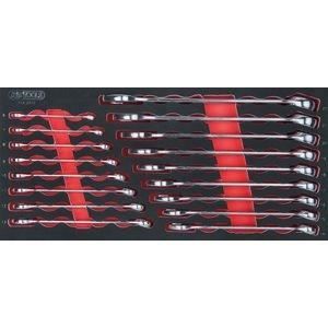M�dulo - KS TOOLS - 713.2017 - M�dulo de llaves combinadas Ultimate - M�dulo para carro de taller - 17 llaves de 6 a 22 mm - Tama�o 1/3