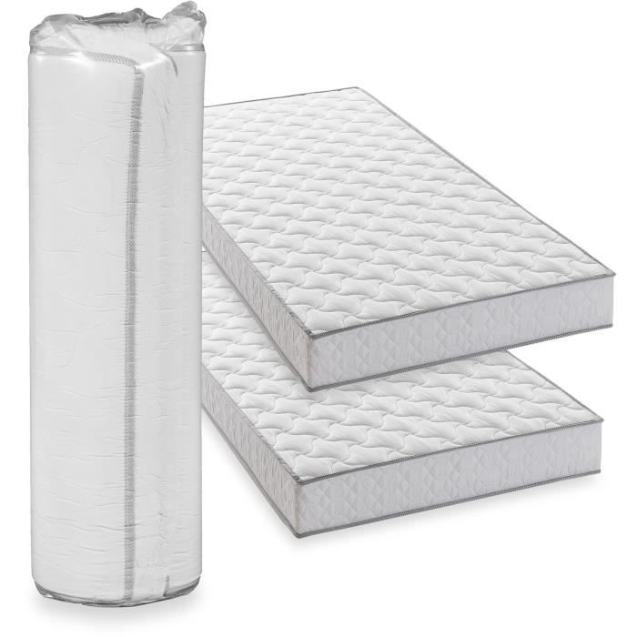 Set di 2 materassi - 90 x 190 cm - Schiuma - 14 cm - 5 zone di comfort - DEKO DREAM - Hahtuva