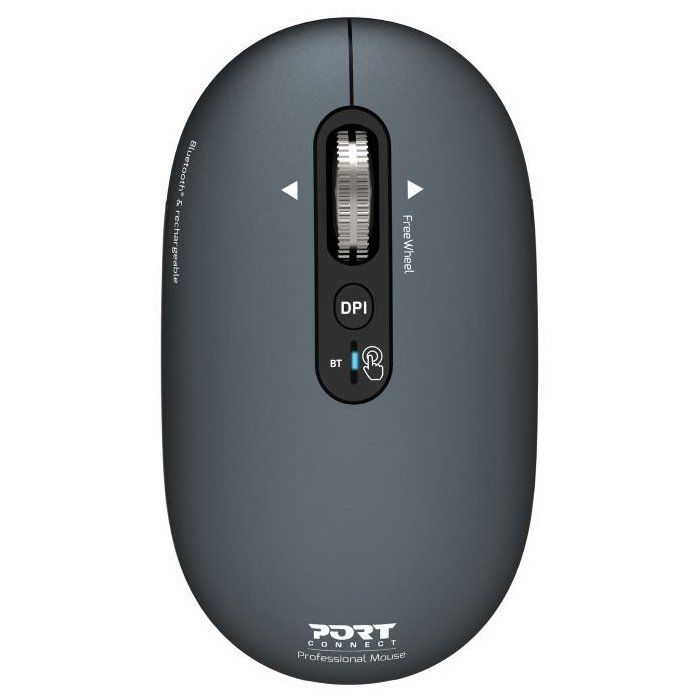 Souris Bluetooth Rechargeable PORT Designs PURE - Gris Anthracite