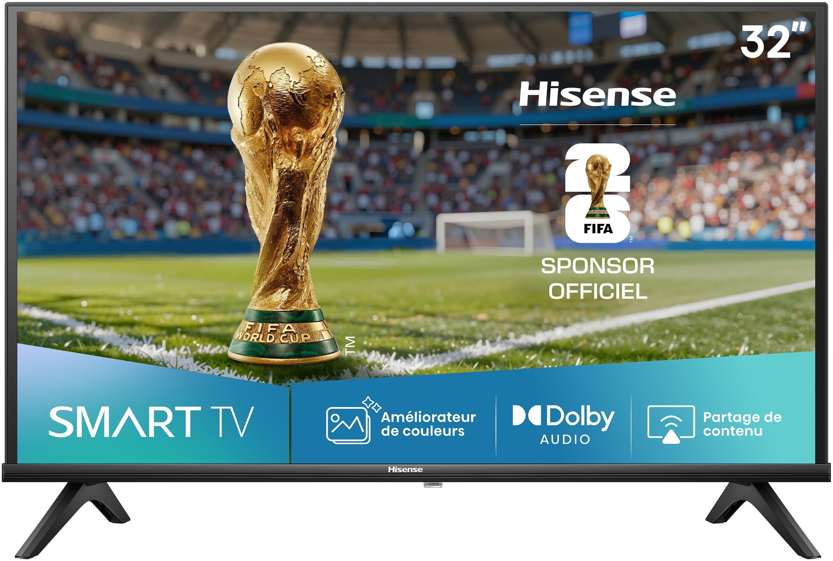 Téléviseur LED Hisense 32A4Q - 32 pouces HD Connecté