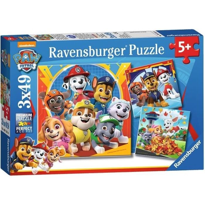3x49 piece jigsaw puzzles - Ready to rescue / Paw Patrol