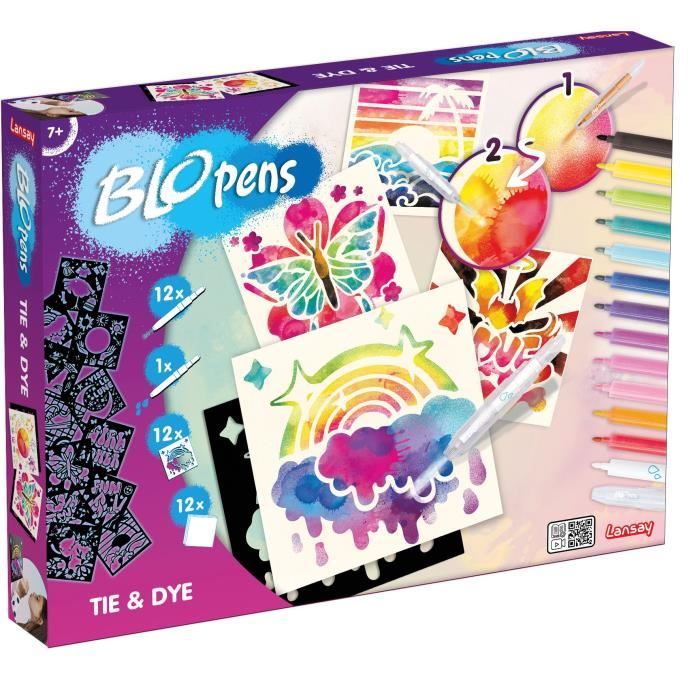 Blopens - Tie & Dye - Activités Artistiques - Coloriage et Dessins - Des 7 ans - Lansay