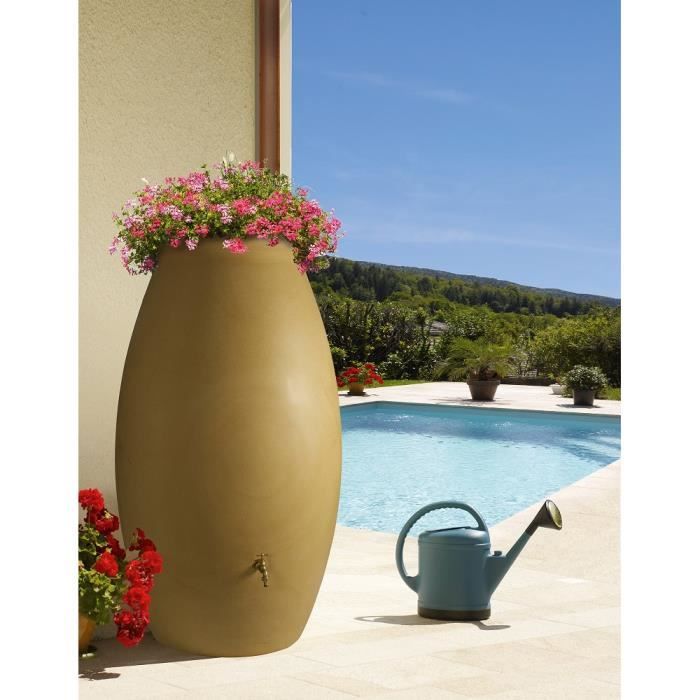 Image secondaire de Récupérateur d'eau Jarre Rotomoulé 500L Beige - BELLI