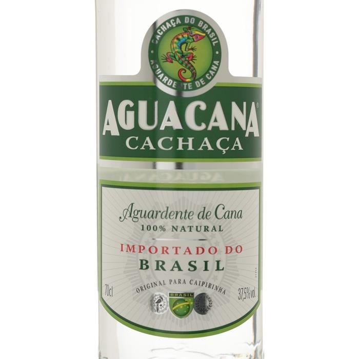 Coffret Caipirinha - Cachaça Aguacana + 1 pilon + 2 verres - 37,5%vol - 70cl