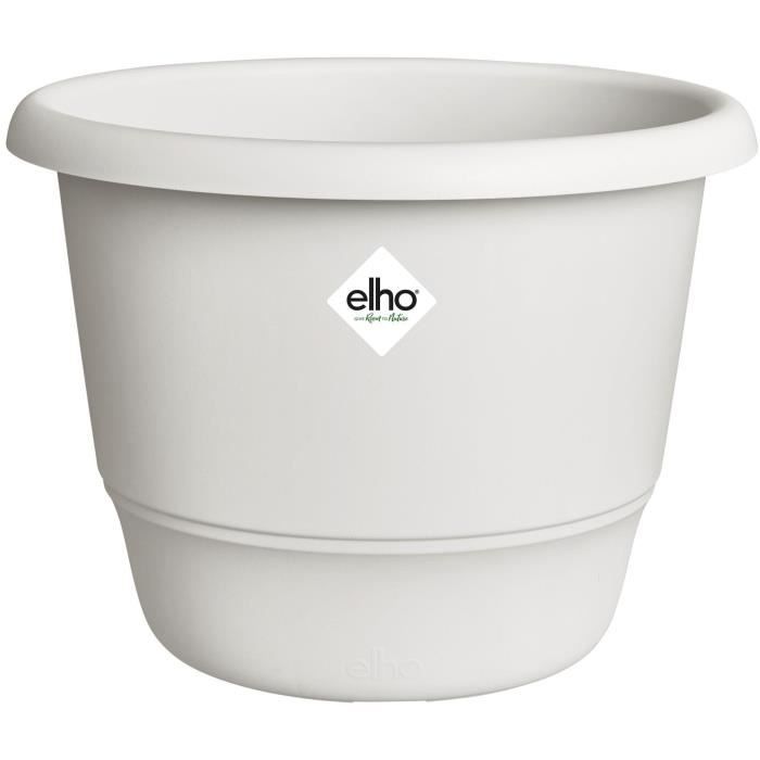 Pot de fleurs - ELHO - Amiga Rond 47 - Blanc - Ø 47 x H 35 cm - Extérieur - 100% recyclé