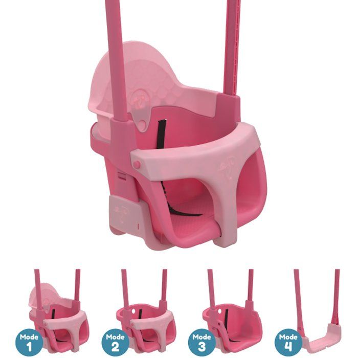 Balançoire 4-en-1 pour Bébé - TP TOYS - Quadpod Rose