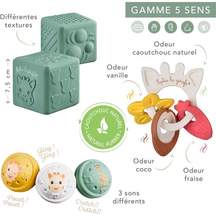 Image secondaire de Coffret d'éveil sensoriel Sophie la Girafe pour bébé