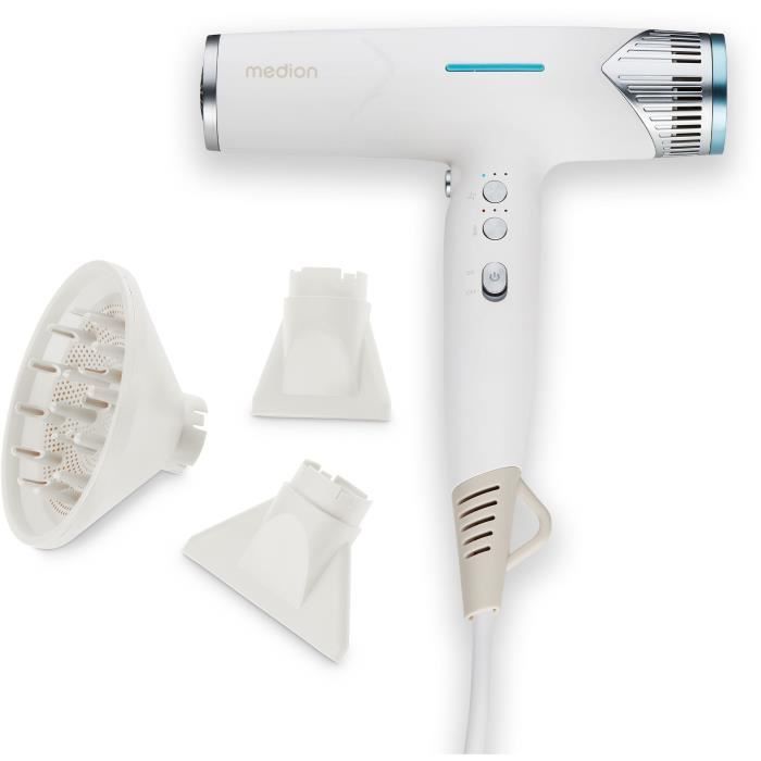 Image secondaire de Seche-cheveux - MEDION - MD19984 - 1500 W - 3 vitesses - 105°C - Blanc