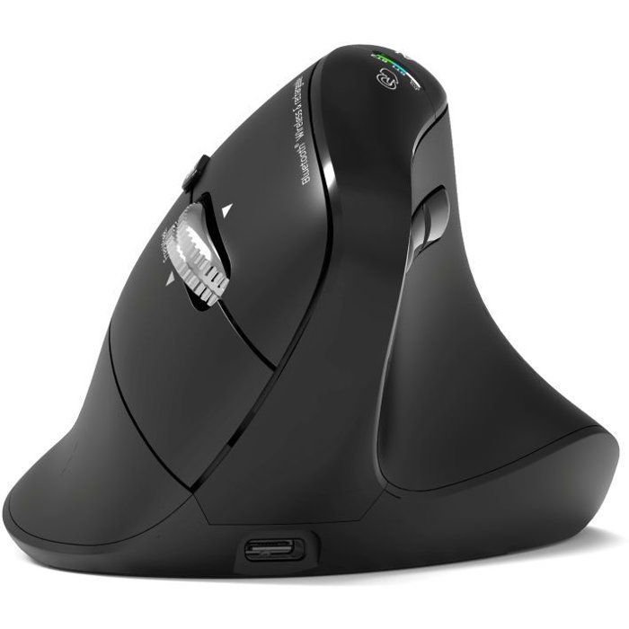 Image secondaire de Souris Ergonomique Sans Fil PORT Designs - Rechargeable Bluetooth & 2.4 GHz - Noir