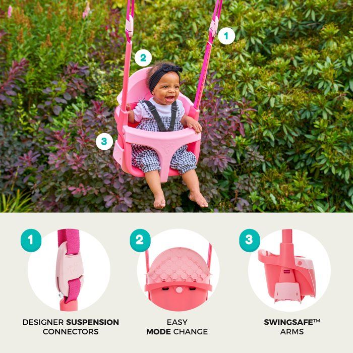 Image secondaire de Balançoire 4-en-1 pour Bébé - TP TOYS - Quadpod Rose