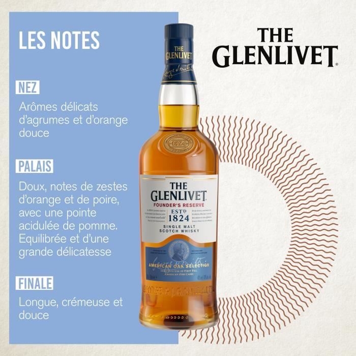 Image secondaire de The Glenlivet - Founder's Reserve - Whisky Ecossais Single Malt - 40,0% Vol. - 70cl