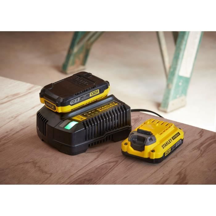 Image secondaire de Pack de 2 batteries 18V 2Ah avec chargeur - STANLEY FATMAX V20