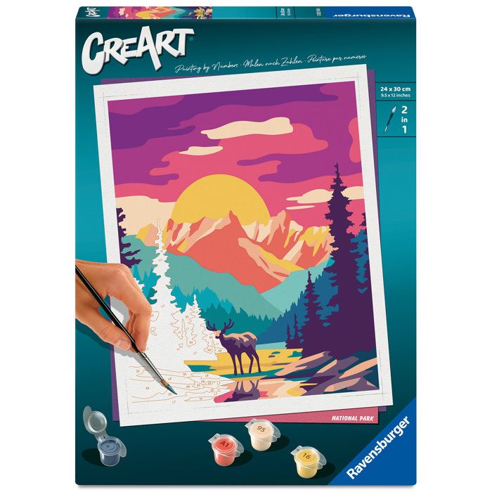 Ravensburger CreArt Peinture par Numéros - National Park 24x30 cm pour Adultes