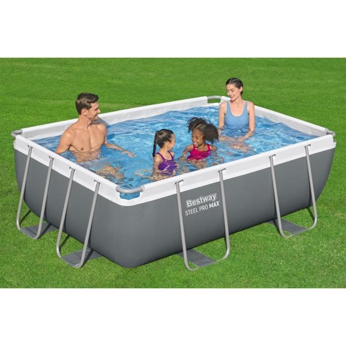 Image secondaire de Piscine hors sol tubulaire BESTWAY Steel Pro MAX - 282 x 196 x 84 cm