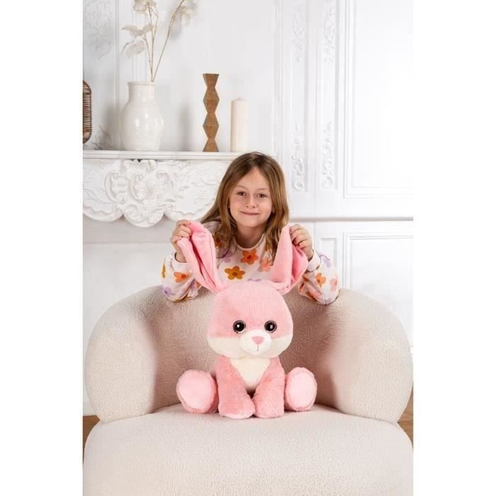 Image secondaire de Peluche Puppy Eyes Pets - GIPSY TOYS - Lapin rose - 40 CM