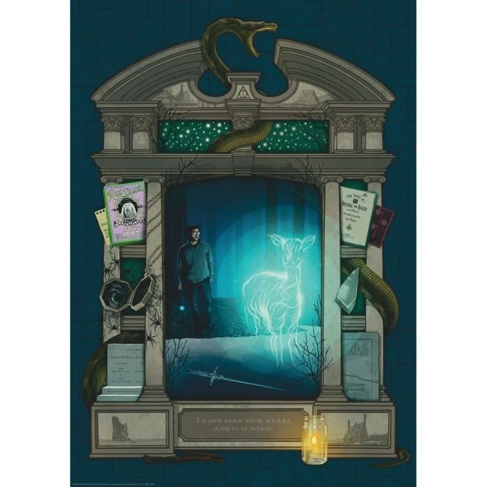 HARRY POTTER - Puzzle 1000 pieces - Harry Potter et les Reliques de la Mort 1 (Collection Harry Potter MinaLima) - Ravensburger