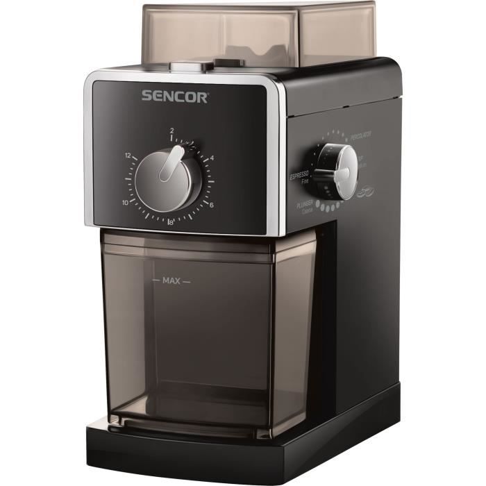 Moulin a caf� �lectrique - SENCOR - SCG 5050 BK - 110 W - 180 g de grains - Noir
