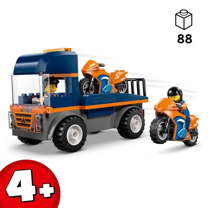 Image secondaire de LEGO City - Le Transporteur de Motos avec Camion et Minifigurines
