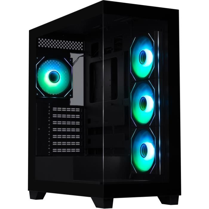 Boîtier PC - BITFENIX - CETO Premium Edition - Moyen tour - ATX - Noir - Verre trempé - USB-C et A-RGB