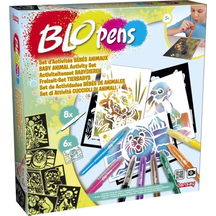 Image secondaire de Set d'Activités Bébés Animaux - LANSAY BLOPENS - Pochoirs réutilisables - Des 5 ans