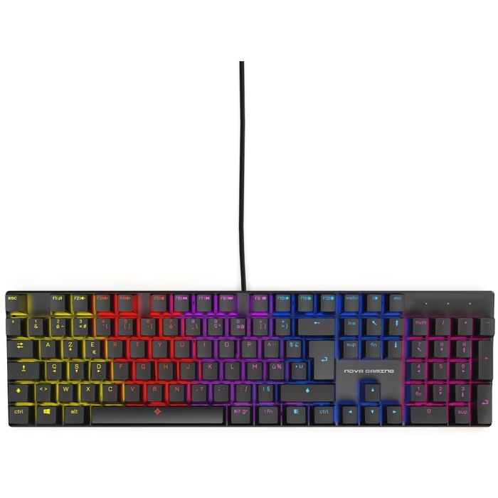 Clavier Mécanique Gamer Nova Gaming Hercule avec Rétroéclairage LED RGB