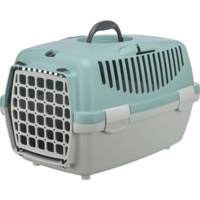 Caja de transporte - TRIXIE - Capri 1 - XS: 32 x 31 x 48 cm - Gris claro / Salvia