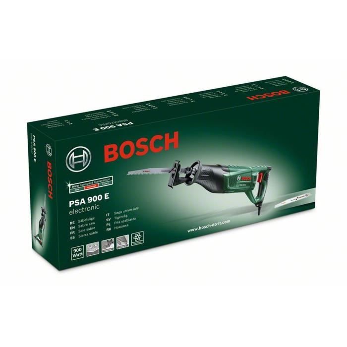 Scie sabre Bosch - PSA 900 E (Livrée avec 1 lame pour bois et 1 lame pour bois et métal)