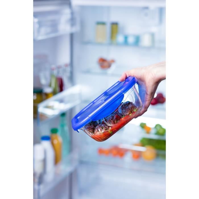 Image secondaire de Lot de 3 Lunch Box - PYREX - Cook & Go - Verre - Rectangulaire - Couvercle hermétique - 0,8 L