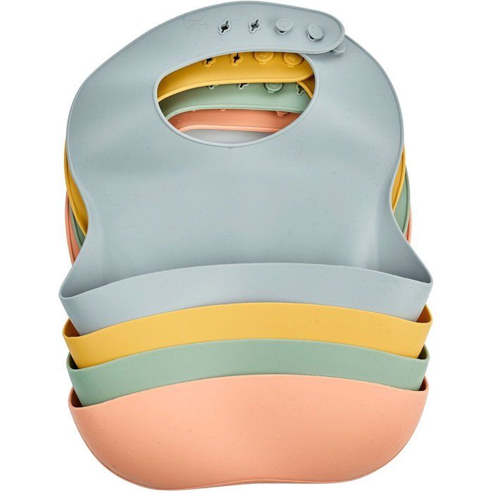 Image secondaire de Bavoir en Silicone Jaune Miel avec Récupérateur - THERMOBABY