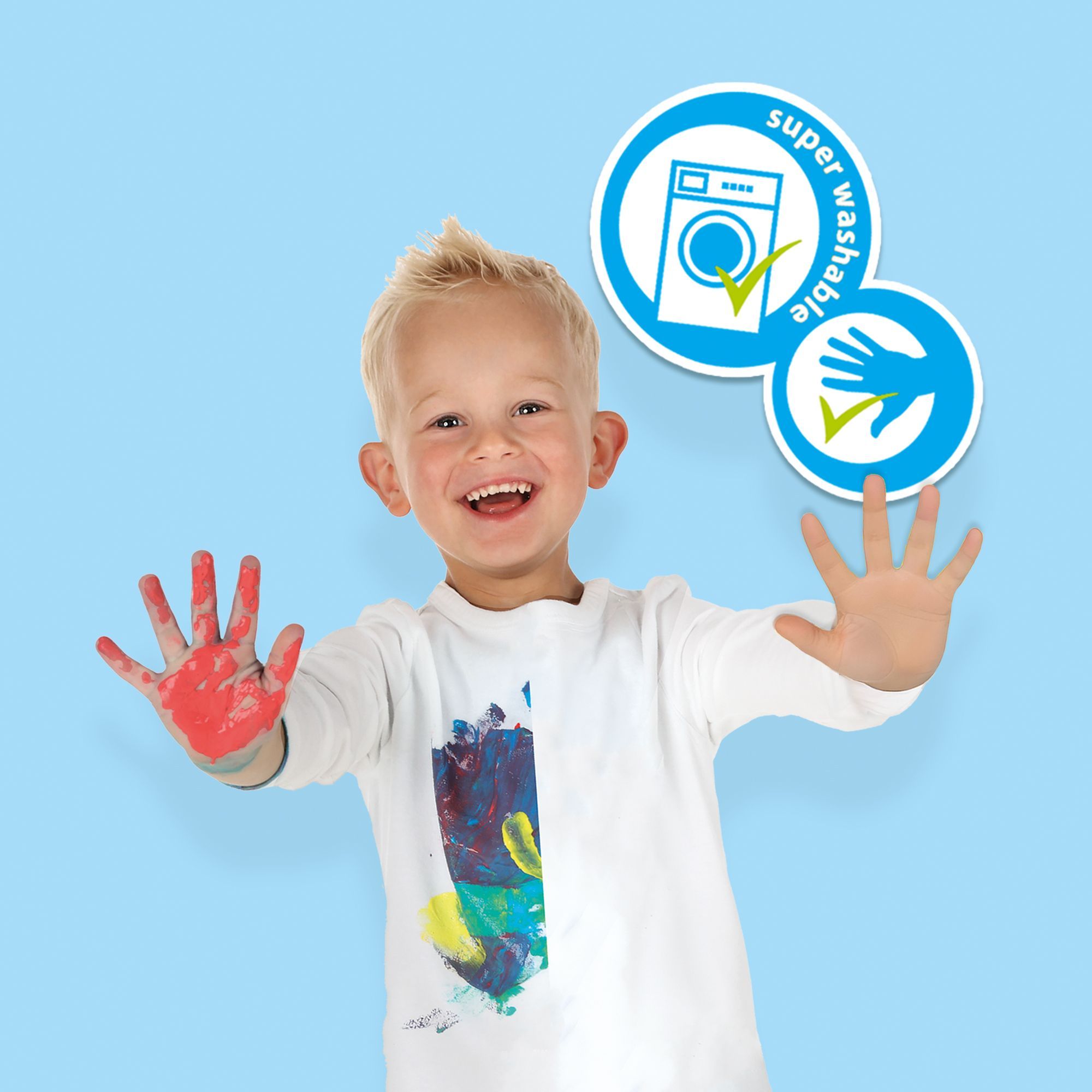 Kit para pintar con los dedos delantal incluido 1 unidad de pintura 1 delantal color variado para niños