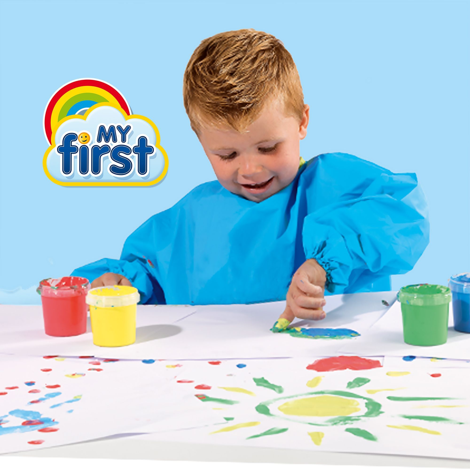 Kit para pintar con los dedos delantal incluido 1 unidad de pintura 1 delantal color variado para niños