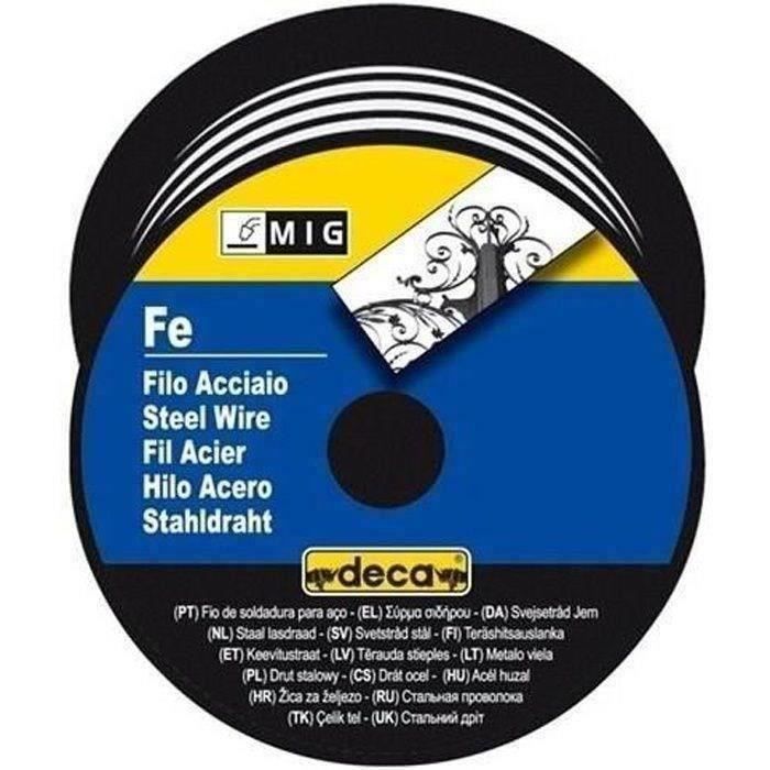 DECA Bobine fil acier pour soudure MIG/MAG ? fil 0,6 mm 0,7 kg