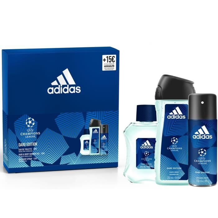 ADIDAS Coffret UEFA 6 Dare Edition - Eau de toilette 100 ml, gel douche 250 ml et déodorant parfumant 150 ml