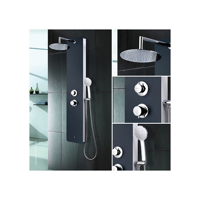 Image secondaire de Colonne de douche ERIS Edouard Rousseau - Élégance et Modernité en Gris Anthracite