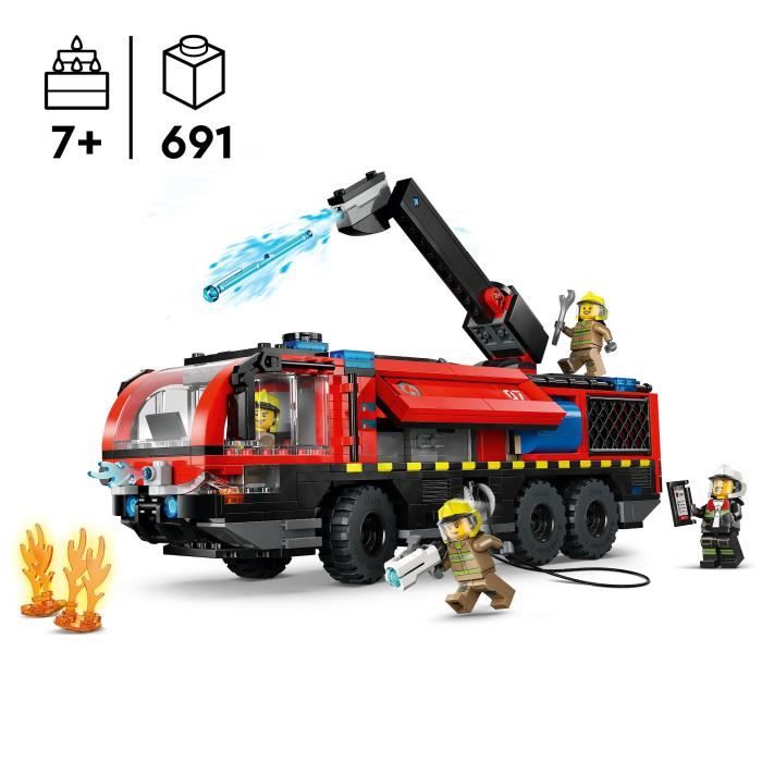 Image secondaire de LEGO City - Camion de Pompiers de l'Aéroport avec Minifigurines