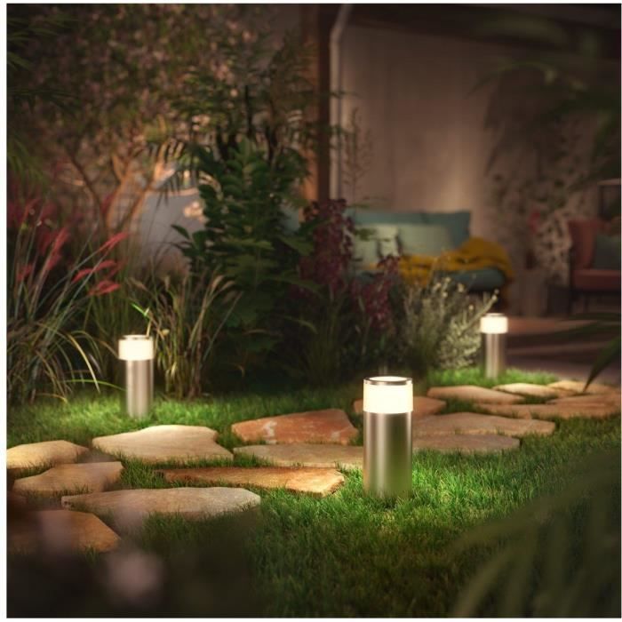 Borne extérieure CALLA PHILIPS HUE White and Color Ambiance - Inox
