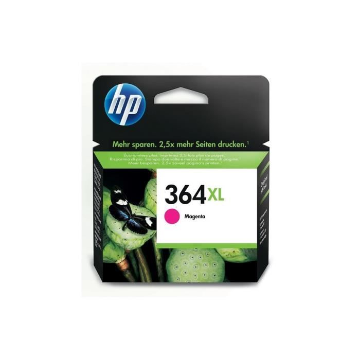 HP 364XL Cartouche d'encre magenta grande capacité authentique (CB324EE) pour HP DeskJet 3070A et HP Photosmart 5525/6525