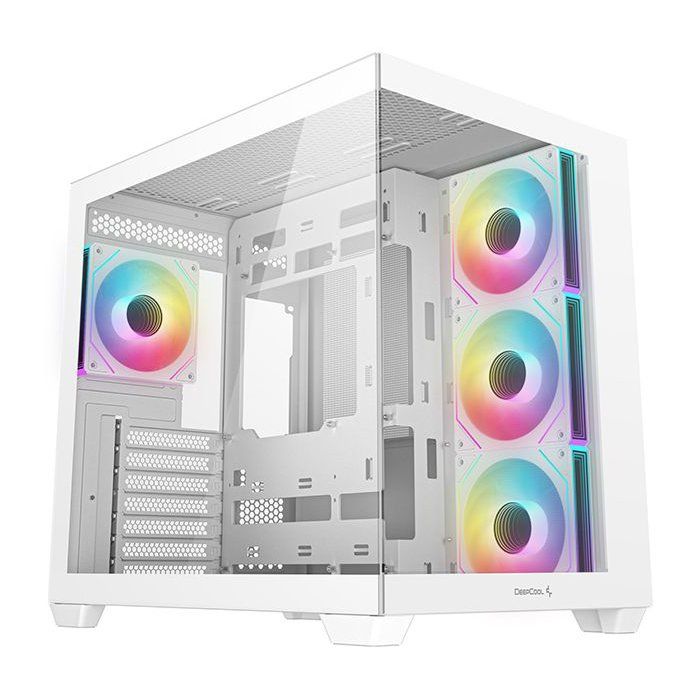 Boîtier PC DEEPCOOL R-CG530 Blanc avec Ventilateurs ARGB