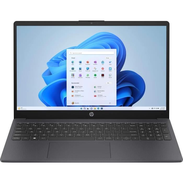 PC portatile HP 15-fd0064nf - 15,6 FHD - Core i3-N305 - 8 GB di RAM - Memoria SSD da 256 GB - Windows 11 - AZERTY