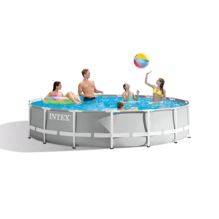 Image secondaire de Kit Piscine Tubulaire Ronde INTEX Prism Frame 457 cm avec Équipement Complet