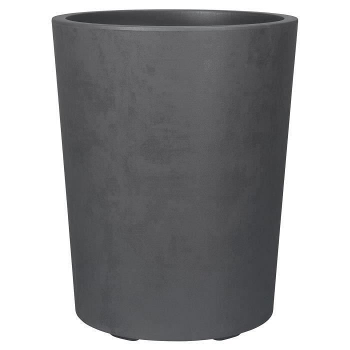Vaso portafiori - DEROMA - Millennium R - Antracite - Con riserva d'acqua - Altezza - 53 cm
