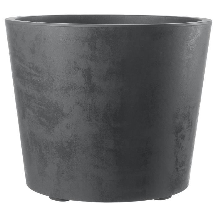 DEROMA Pot de fleurs Vase Millennium R - 59 x h49,5 cm - Anthracite - A r�serve d'eau - Roulettes