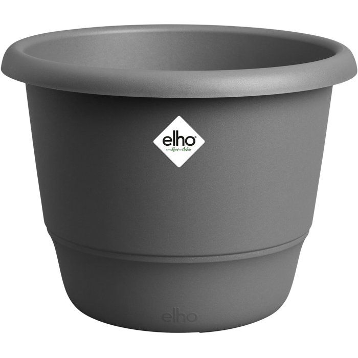 Pot de Fleur Elho Amiga Rond 55L - Noir pour Extérieur