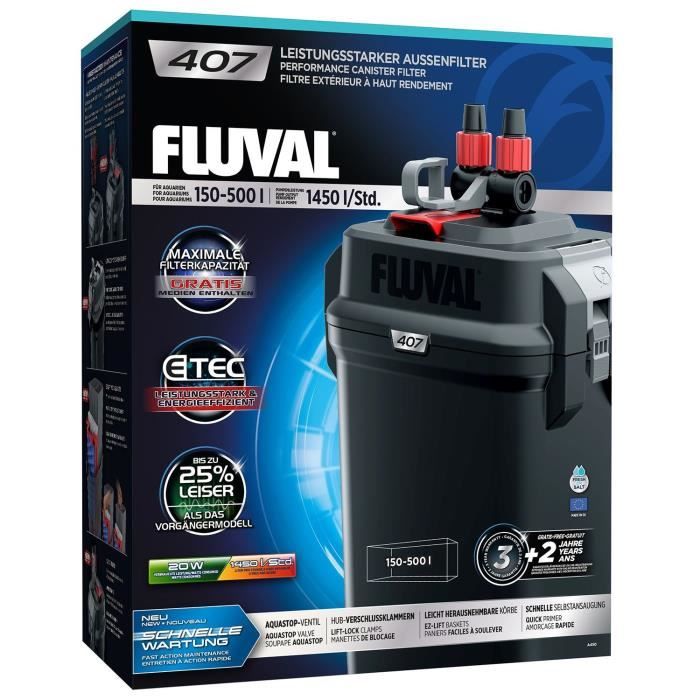 FLUVAL Série 7 407 Filtre d'extérieur pour aquarium