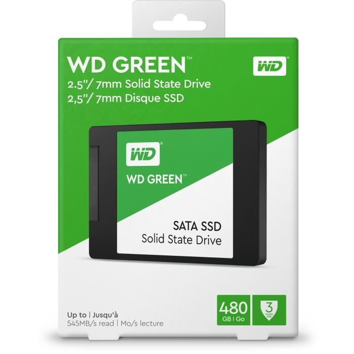 WD Green™ - Disque SSD Interne - 480 Go - 2.5 (WDS480G2G0A)