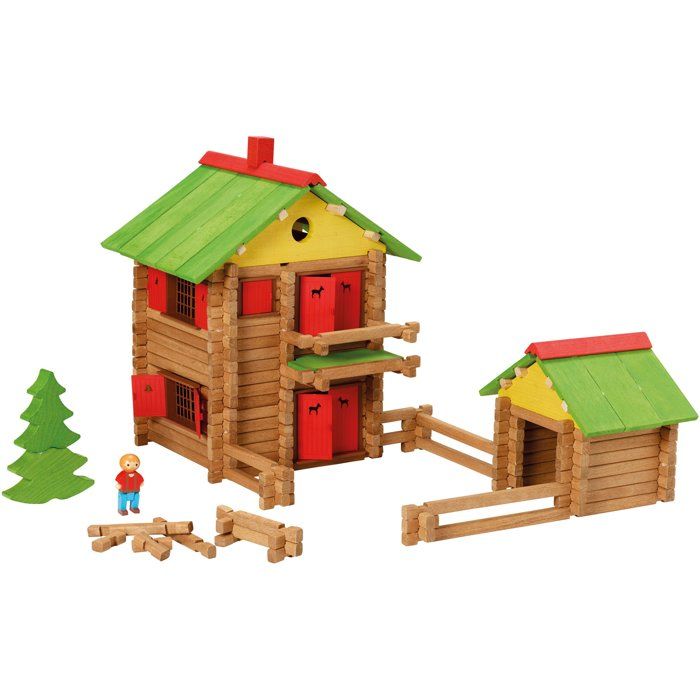 Image secondaire de Maxi Coffret Jeujura - Construction en Bois Mon Chalet - 330 Pièces